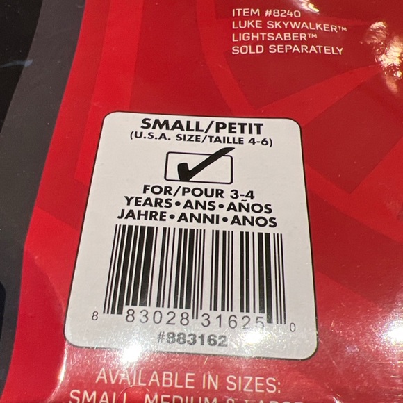 Kids Luke Skywalker Star Wars Classic Halloween Child S 4- 6 Costume Rubies - Picture 7 of 11